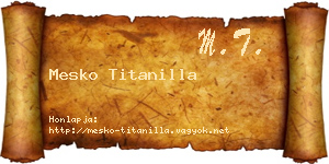 Mesko Titanilla névjegykártya